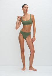 Nineties Crop Top - Safari Crinkle - Matteau